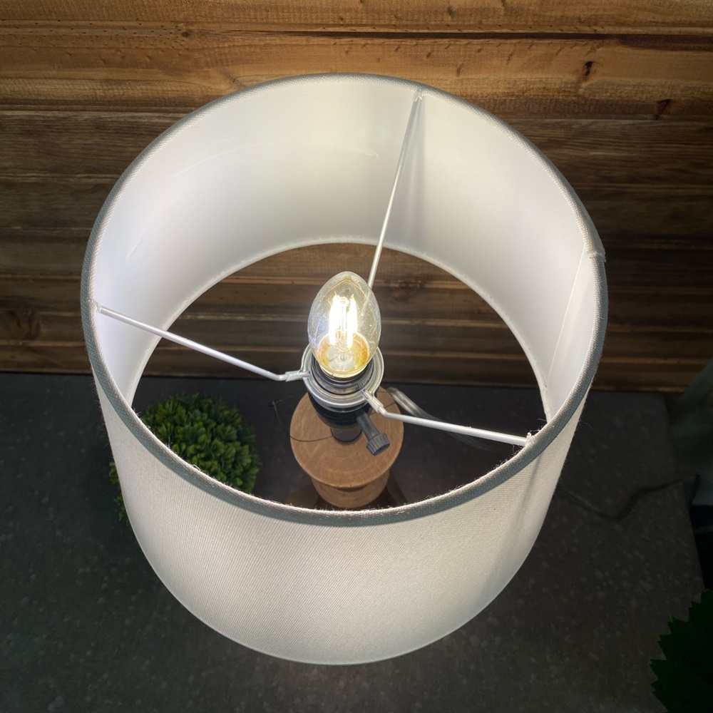 New Brown Wooden Table Lamp - Picture 4 of 6